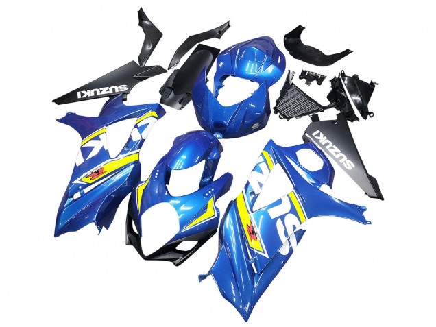 2007-2008 Suzuki GSXR 1000 Motorcycle Fairings - Blue Yellow Black Canada