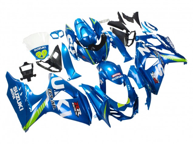 2009-2016 Suzuki GSXR 1000 Motorcycle Fairings - Light Blue Green Motul 29 Ecstar Canada