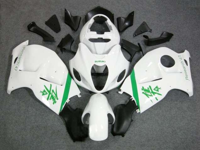 1996-2007 Suzuki GSXR 1300 Hayabusa Motorcycle Fairings - White Green Canada