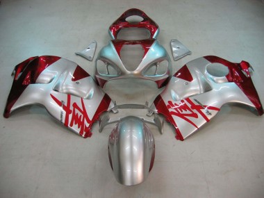 1996-2007 Suzuki GSXR 1300 Hayabusa Motorcycle Fairings - Silver Red Hayabusa Canada