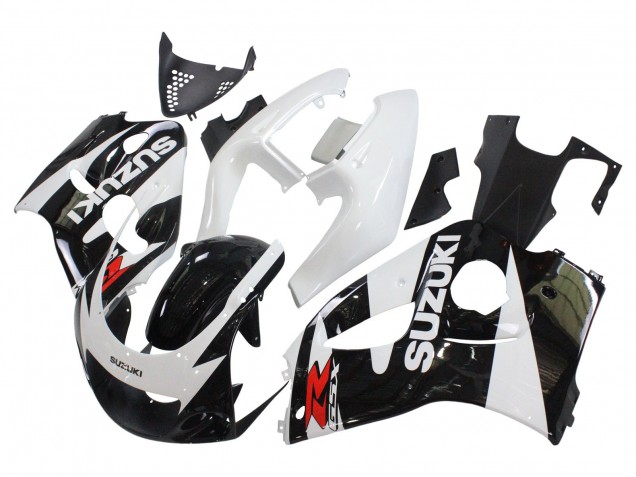 1996-2000 Suzuki GSXR 600 / GSXR 750 Motorcycle Fairings - Black White Canada
