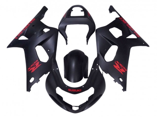 2001-2003 Suzuki GSXR 600 / GSXR 750 Motorcycle Fairings - Matte Black Red Canada