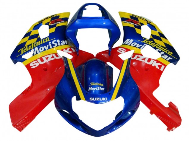 2001-2003 Suzuki GSXR 600 / GSXR 750 Motorcycle Fairings - Blue Red Yellow Canada