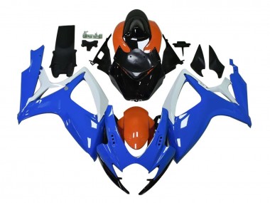2004-2005 Suzuki GSXR 600 / GSXR 750 Motorcycle Fairings - White Blue Orange Black Canada
