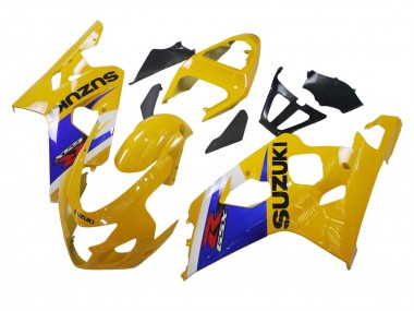 2004-2005 Suzuki GSXR 600 / GSXR 750 Motorcycle Fairing - Yellow White Blue Black Canada