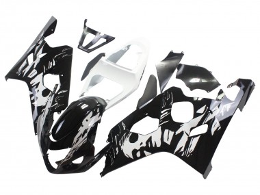 2004-2005 Suzuki GSXR 600 / GSXR 750 Motorcycle Fairing - White Black Canada