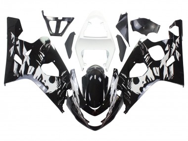 2004-2005 Suzuki GSXR 600 / GSXR 750 Motorcycle Fairing - White Black Canada