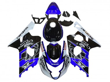 2004-2005 Suzuki GSXR 600 / GSXR 750 Motorcycle Fairing - White Blue Black Corona Motul Canada