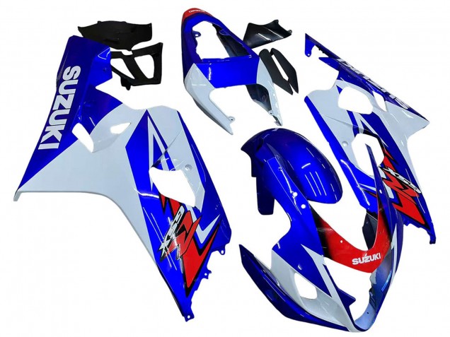 2004-2005 Suzuki GSXR 600 / GSXR 750 Motorcycle Fairing - White Blue Red Canada