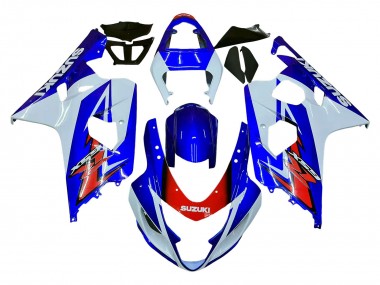 2004-2005 Suzuki GSXR 600 / GSXR 750 Motorcycle Fairing - White Blue Red Canada