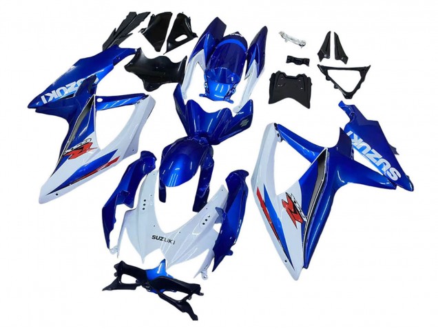 2008-2010 Suzuki GSXR 600 / GSXR 750 Motorcycle Fairing Kits - Blue White Red Canada