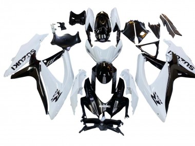 2008-2010 Suzuki GSXR 600 / GSXR 750 Motorcycle Fairing - White Black Canada