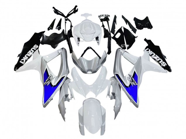 2008-2010 Suzuki GSXR 600 / GSXR 750 Motorcycle Fairings - White Silver Blue Black Canada