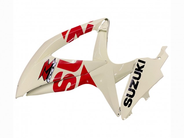 2008-2010 Suzuki GSXR 600 / GSXR 750 Motorcycle Fairings - Cream White Red Black Canada