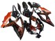 2008-2010 Suzuki GSXR 600 / GSXR 750 Motorcycle Fairings - Glossy Black Orange Flame Canada