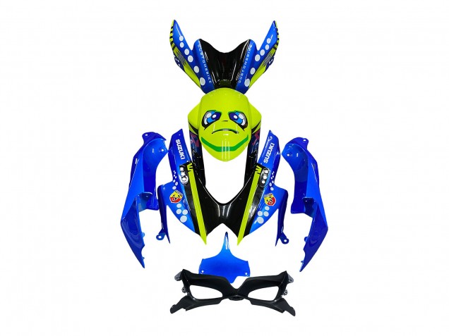 2008-2010 Suzuki GSXR 600 / GSXR 750 Motorcycle Fairings - Blue Fluorescent Green Shark Canada
