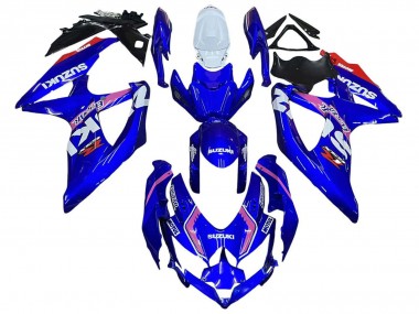 2008-2010 Suzuki GSXR 600 / GSXR 750 Motorcycle Fairings - White Blue Pink Ecstar Motul Canada