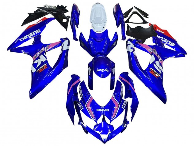 2008-2010 Suzuki GSXR 600 / GSXR 750 Motorcycle Fairings - White Blue Pink Ecstar Motul Canada