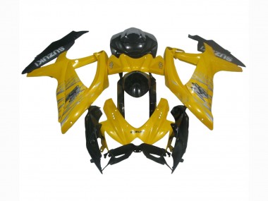 2008-2010 Suzuki GSXR 600 / GSXR 750 Motorcycle Fairings - Yellow Glossy Black Canada