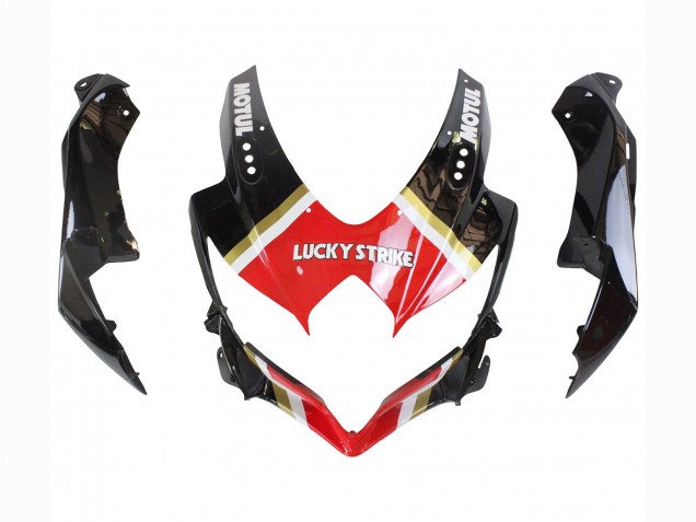2008-2010 Suzuki GSXR 600 / GSXR 750 Motorcycle Fairings - Glossy Black Red White Motul Lucky Strike Canada