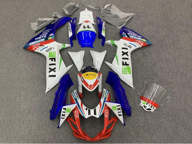 2008-2010 Suzuki GSXR 600 / GSXR 750 Motorcycle Fairings - White Blue Red Green Yellow Fixi 11 Canada