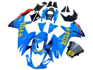 2011-2024 Suzuki GSXR 600 / GSXR 750 Motorcycle Fairings - Blue Gold Red Black Rizla Canada