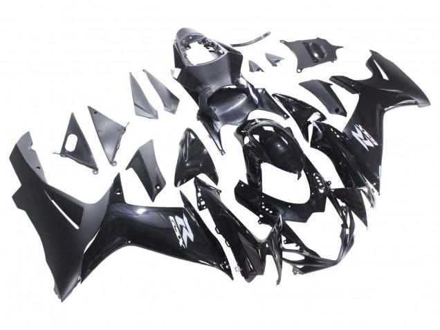2011-2024 Suzuki GSXR 600 / GSXR 750 Motorcycle Fairings - Glossy Black Matte Black White Decal Canada