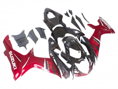 2011-2024 Suzuki GSXR 600 / GSXR 750 Bike Fairings - Red Glossy Black Canada