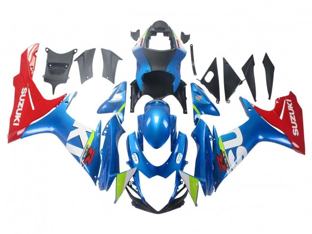2011-2024 Suzuki GSXR 600 / GSXR 750 Motorcycle Fairings - Blue Red Canada