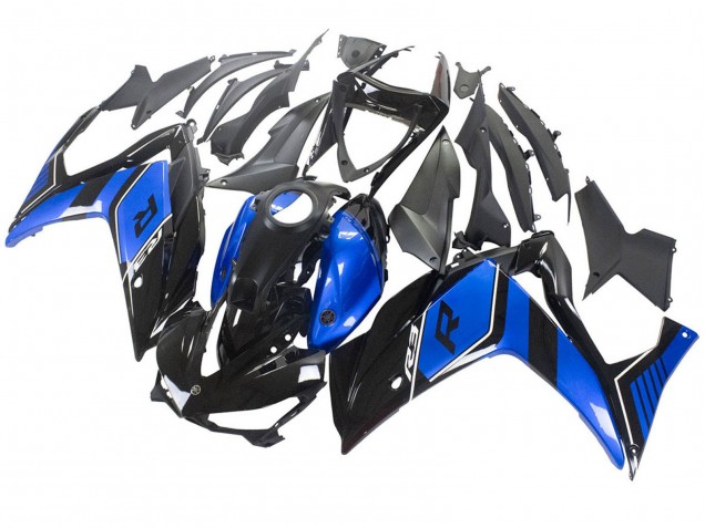 2015-2018 Yamaha YZF R3/R25 Motorcycle Fairing - Blue Glossy Black Canada