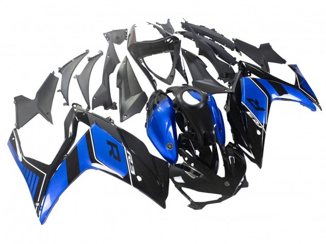 2015-2018 Yamaha YZF R3/R25 Motorcycle Fairing - Blue Glossy Black Canada