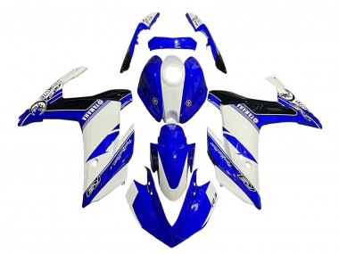 2015-2018 Yamaha YZF R3/R25 Motorcycle Fairings - White Blue Black Racing Canada