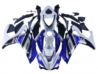 2015-2018 Yamaha YZF R3/R25 Motorcycle Fairings - White Blue Black Yamalube Canada