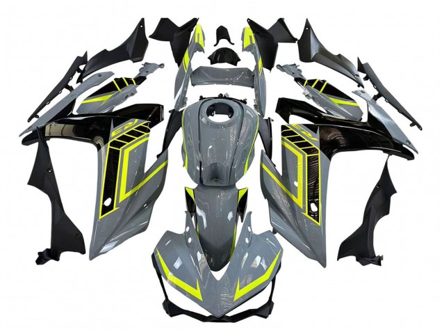 2015-2018 Yamaha YZF R3/R25 Motorcycle Fairings - Nardo Grey Neon Yellow Black Canada