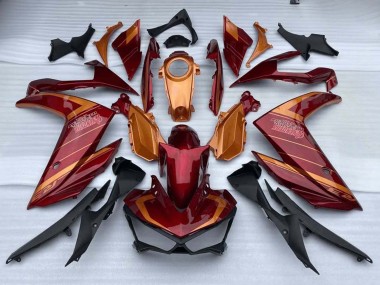 2015-2018 Yamaha YZF R3/R25 Motorcycle Fairings - Red Orange Canada