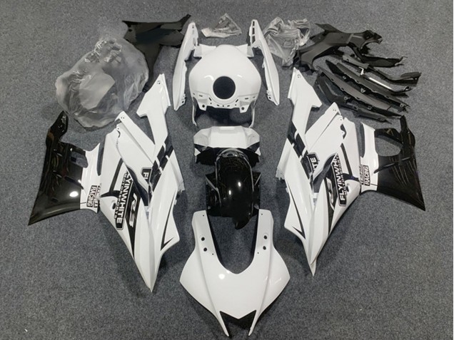 2019-2021 Yamaha YZF R3/R25 Motorcycle Fairings - White Glossy Black Canada