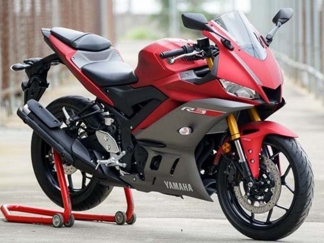 2019-2021 Yamaha YZF R3/R25 Motorcycle Fairings - Red Grey Canada