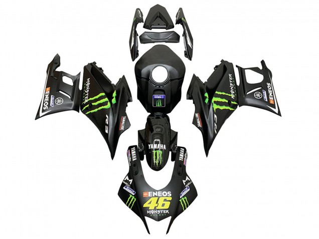 2019-2021 Yamaha YZF R3/R25 Motorcycle Fairings - Black Green ENEOS Monster 46 Canada