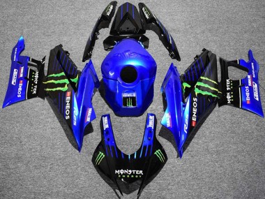2019-2021 Yamaha YZF R3/R25 Motorcycle Fairings - Blue Black Green ENEOS Yamalube Monster Canada