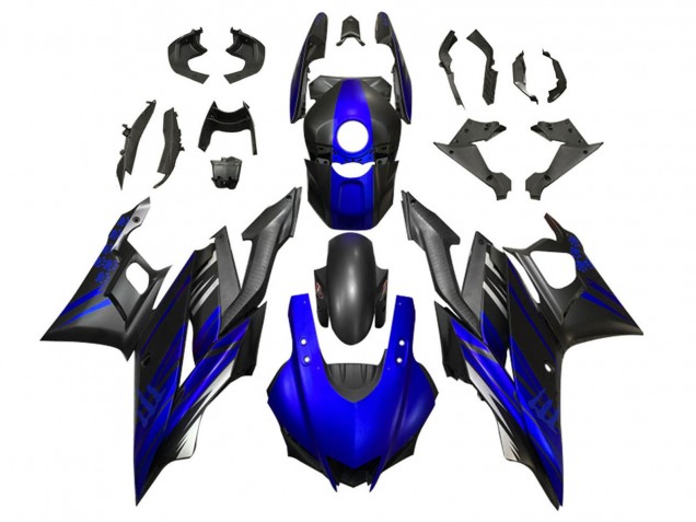 2019-2021 Yamaha YZF R3/R25 Motorcycle Fairing - Blue Matte Black Canada
