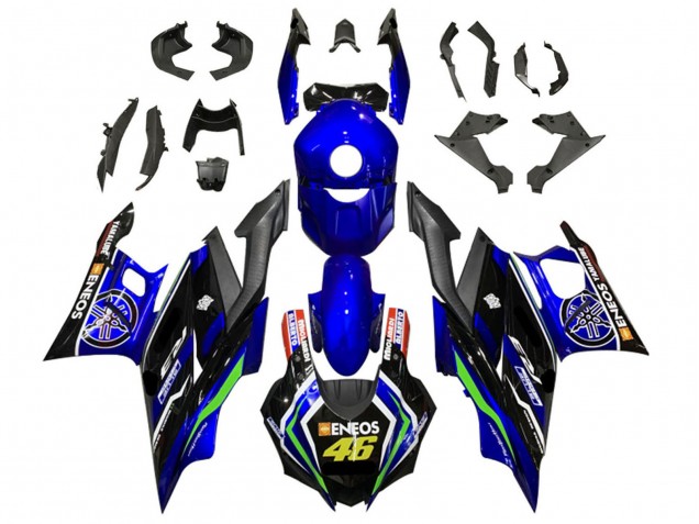 2019-2021 Yamaha YZF R3/R25 Motorcycle Fairings - Blue White Green Black ENEOS 46 Canada