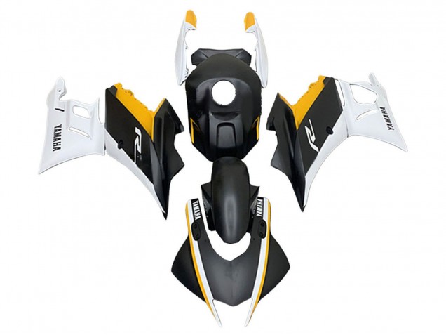 2019-2021 Yamaha YZF R3/R25 Motorcycle Fairings - White Yellow Matte Black Canada