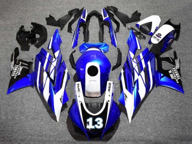 2019-2021 Yamaha YZF R3/R25 Motorcycle Fairings - Blue White Black Yamalube Petronas 13 Canada