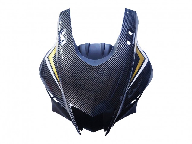 2022-2024 Yamaha YZF R3/R25 Motorcycle Fairings - Black Carbon Fiber Style Gold Red ABBOT Canada