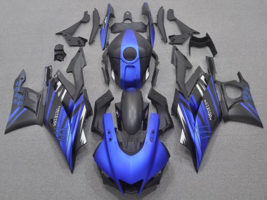 2022-2024 Yamaha YZF R3/R25 Motorcycle Fairings - Blue Matte Black Monster Canada