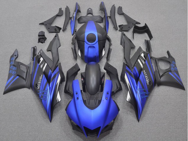 2022-2024 Yamaha YZF R3/R25 Motorcycle Fairings - Blue Matte Black Monster Canada