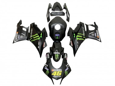 2022-2024 Yamaha YZF R3/R25 Motorcycle Fairings - Black Green Monster ENEOS 46 Canada
