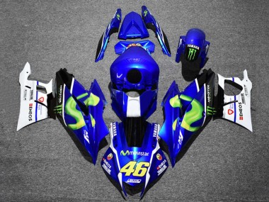 2022-2024 Yamaha YZF R3/R25 Motorcycle Fairings - Blue White Black Green Monster MoviStar Yamalube ENEOS 46 Canada