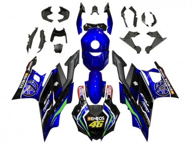 2022-2024 Yamaha YZF R3/R25 Motorcycle Fairings - Blue Green Black ENEOS 46 Canada