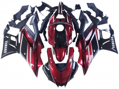 2022-2024 Yamaha YZF R3/R25 Motorcycle Fairing - Red White Glossy Black Canada